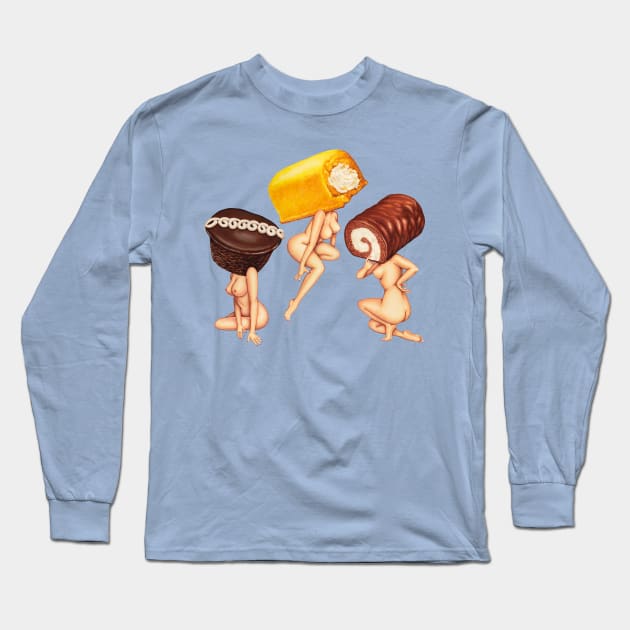 Snack Cake Girls Long Sleeve T-Shirt by KellyGilleran